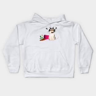 Cute angry cat Kids Hoodie